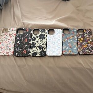 iPhone 15 plus lot of 6 Floral Collection Phone Case Set -Casely